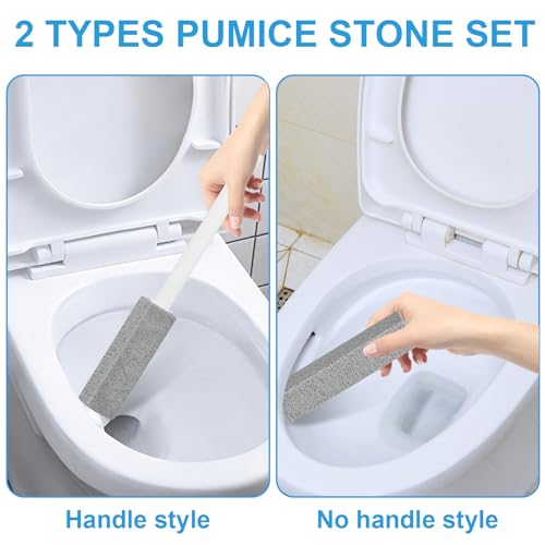Herda 6 Pack Pumice Stone Toilet Bowl Cleaner - Natural Hard Water Stain Remover