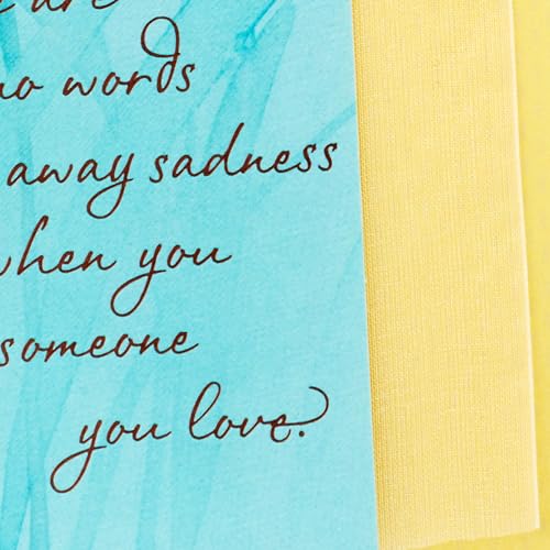 Hallmark Sympathy Card - There Are No Words, 5 x 7.2 Inch Condolence Note
