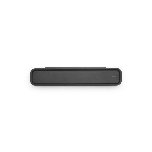Brabantia MindSet Wall-Mounted Bathroom Shelf/Towel Holder (Mineral Infinite Gray) Anti-Rust Organization Storage for Toothbrush Holder, Cosmetics, Soap (1.7 x 16.5 x 3.4)