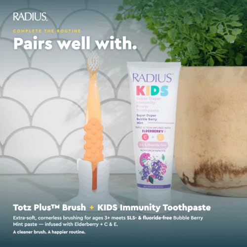 RADIUS Totz Plus Kids Toothbrush Soft BPA-Free for Ages 3 & Up