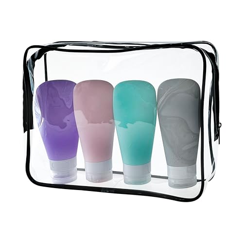 2-Pack Large Clear TSA Approved Toiletry Bag & Makeup Pouch