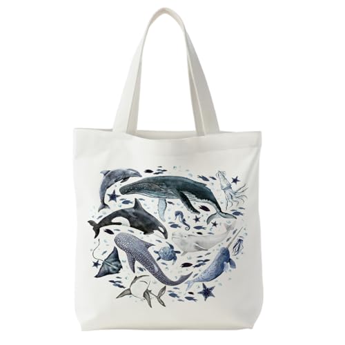 Marine Ocean Beach Tote Bag for Women - Reusable Shopping Bag