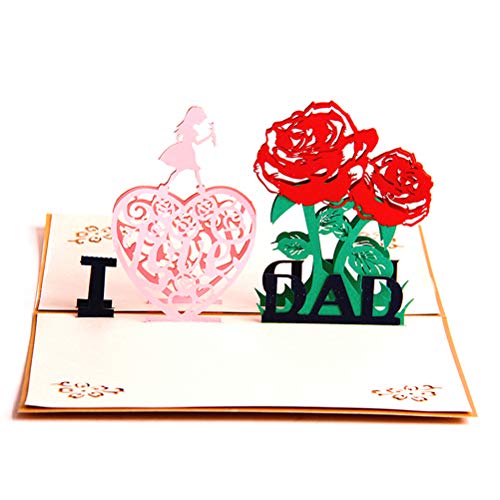 ENJOYPRO 3D Pop Up Father's Day Greeting Card with Envelope