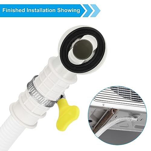 PATIKIL 3.3ft Air Conditioner Drain Kit with Clamp - Flexible Hose & Connector