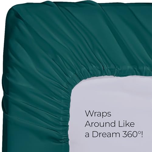 Utopia Bedding King Fitted Sheet - Deep Pocket Microfiber - Teal