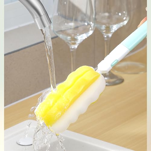 Detachable Bottle Brush Cleaner Set - 4 PCS with Replacement Heads