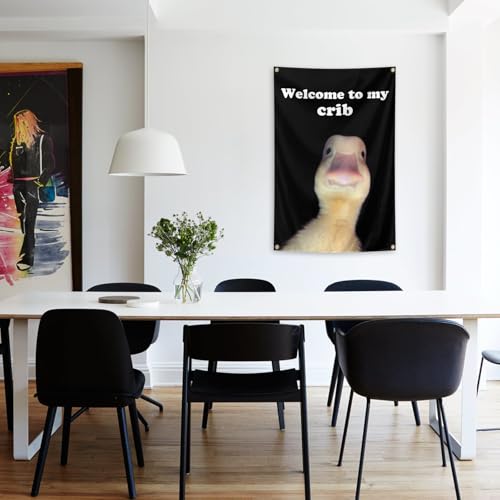 Welcome to My Crib Duck Flag - Funny 2x3 Ft Polyester Garden Flag