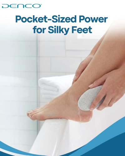 Denco Pumice Stone Callus Remover & Natural Foot Scrubber for Dead Skin