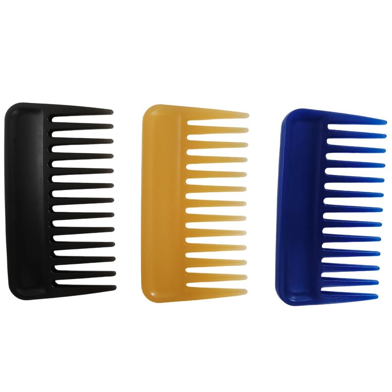 3Pcs Wide Tooth Mini Travel Hair Combs Pocket Shower Combs Set
