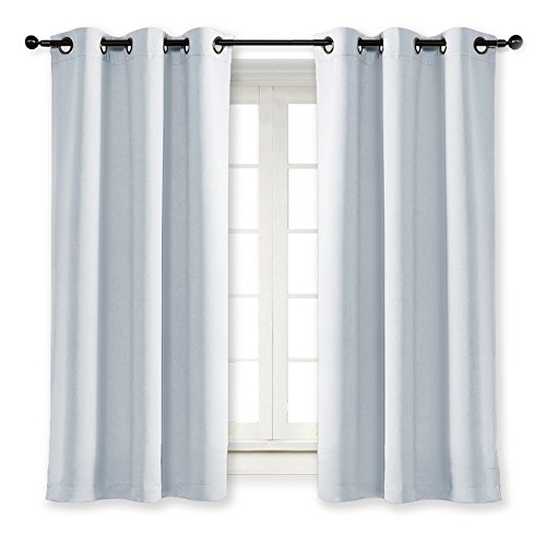 NICETOWN Cloud Grey Room Darkening Curtain Panel 42" x 63"
