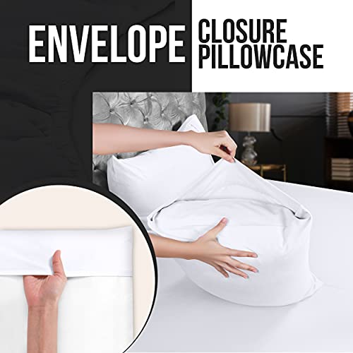 Utopia Bedding Standard Pillow Cases Set of 4 - Ultra Soft Microfiber, 20x26 Inches, White