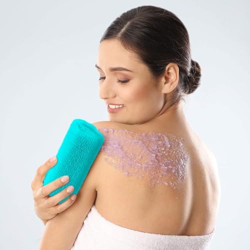 Criyar Reusable Exfoliating Back Scrubber Nylon Green Shower Washcloth