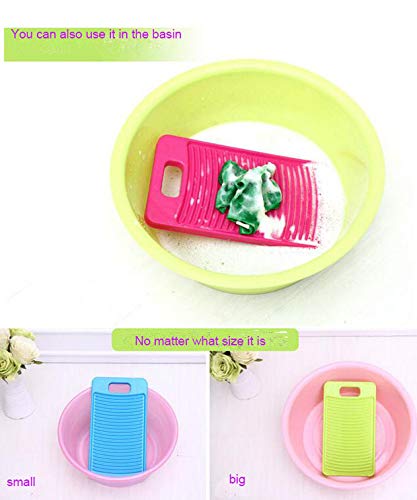 JWCE Mini Plastic Washing Board for Baby Clothes - Blue