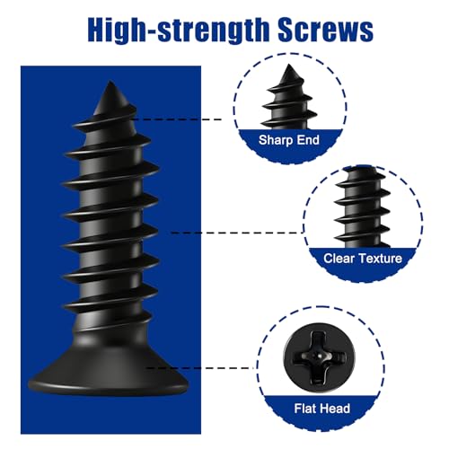 22pcs L Bracket Corner Brace Set 20mm Black Stainless Steel Shelf Support