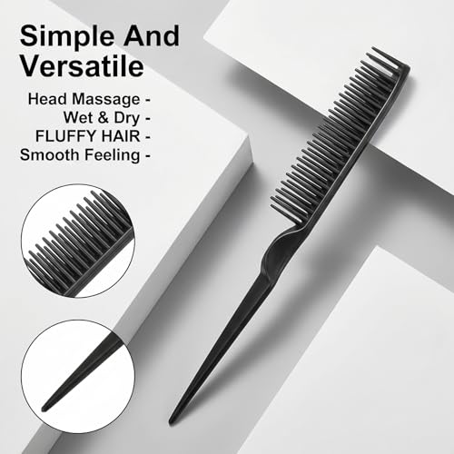JJUNW 3-Row Hair Comb Set - Curl Defining & Braid Take Down Tools (4 Pack)