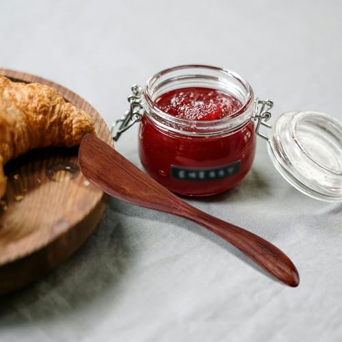 4-Pack Wooden Butter Knives - 5.9 Inch Jam Spreaders for Kitchen