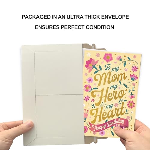 Yellow Birthday Card for Mom - Eco-Friendly 5x7 Premium Card Stock & Envelope