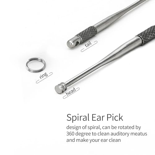 TiTo Titanium Ear Spoon - Double-Ended Rustproof Earwax Removal Tool