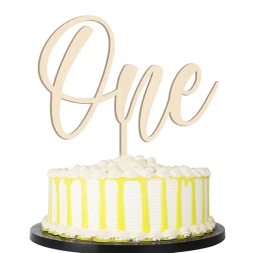 Palasasa First Birthday Cake Topper - Wooden 1st Birthday Party Decor