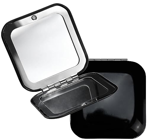 Iconikal 2-Pack Metal Compact Vanity Travel Makeup Mirror 1X/3X