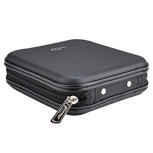 Portable CD DVD Wallet Case Holder - 32 Capacity Black