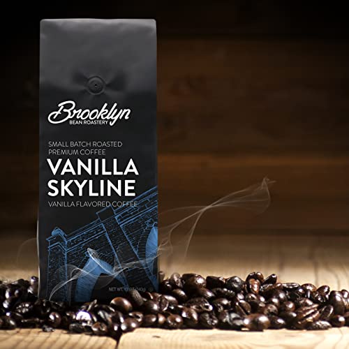 Brooklyn Beans Vanilla Skyline Ground Coffee 12oz - Arabica, Vanilla Flavored, Craft Roasted