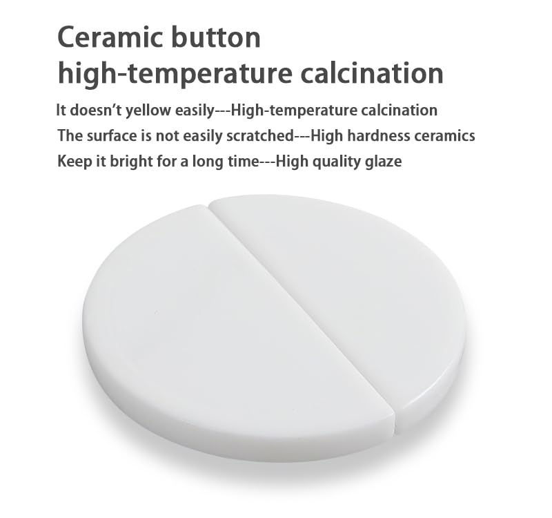 BKK HOME 48mm Dual Flush Toilet Button with Stainless Steel Ring