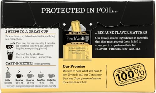 Bigelow French Vanilla Tea - 1.28 oz Pack of 4