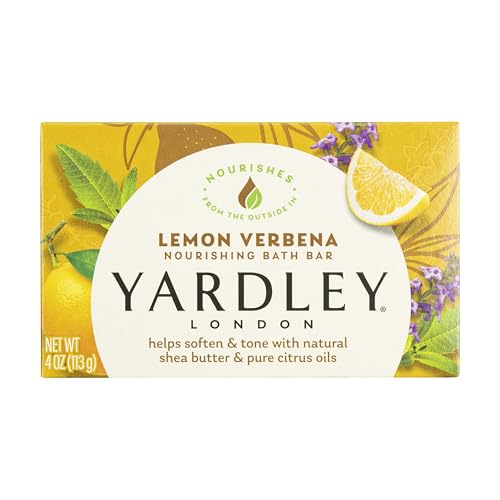 Yardley London Lemon Verbena Moisturizing Bath Bar with Shea Butter 4.25 oz
