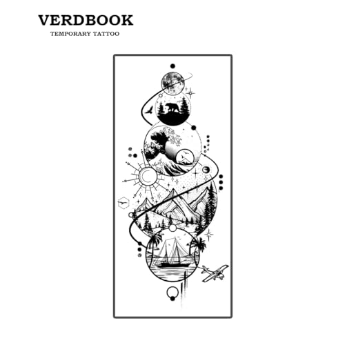 Semi-Permanent Temporary Tattoo Sheets, Waterproof Realistic Body Art