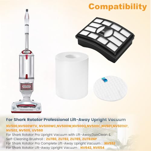 BRENSTEN Vacuum Filter Replacement for Shark Rotator Pro Lift-Away NV500 Series