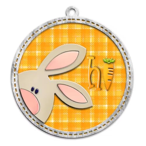 Easter Rabbit Round Shaker Frame Metal Die Cuts for Card Making
