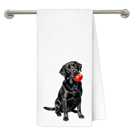 Black Labrador Retriever Kitchen Towels 16x24 - Decorative Gifts
