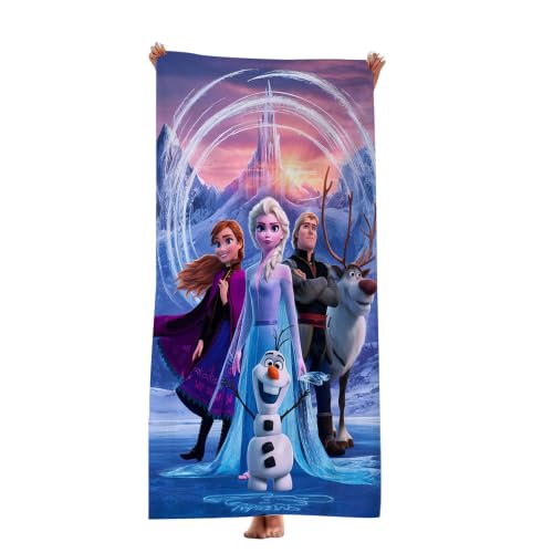 Soft Cartoon Beach Towel - Quick-Dry Microfiber, 28” x 55”