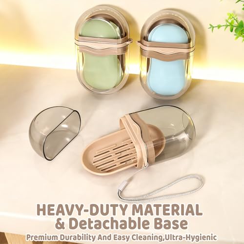 Travel Soap Dish Holder Case for Shower Bar - Waterproof & Compact