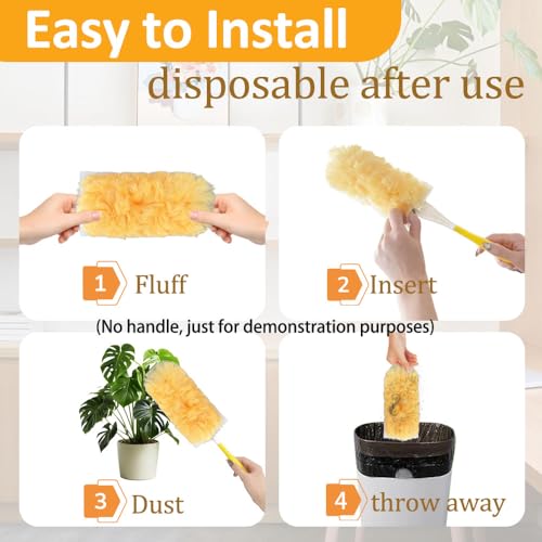 30-Pack Heavy Duty Disposable Duster Refills for Dusting