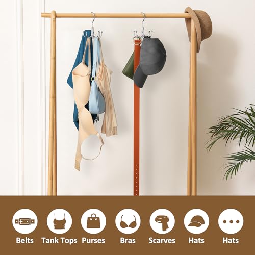 ZEDODIER Hoodie Hanger, 8-Capacity Sweatshirt Organizer for Closet - Silver