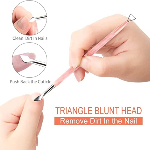 HaimiLiya Stainless Steel Gel Nail Polish Remover & Cuticle Pusher
