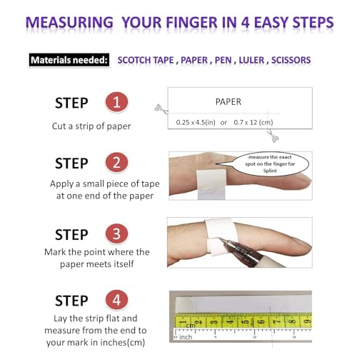 6 Pack Oval Finger Splints Waterproof Finger Splint for Arthritis, Trigger Finger,Mallet Fingers - Trigger Finger splints For Thumb, Index, Middle, Pinky or Ring Finger (7,8,9,10,11,12)