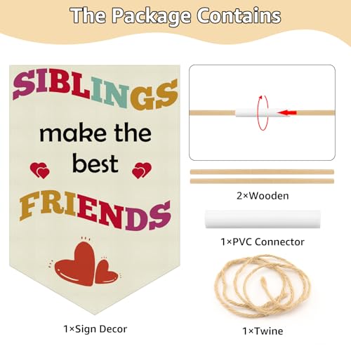 Kids Room Canvas Banner Wall Hanging Decor - 17.7x11.8in