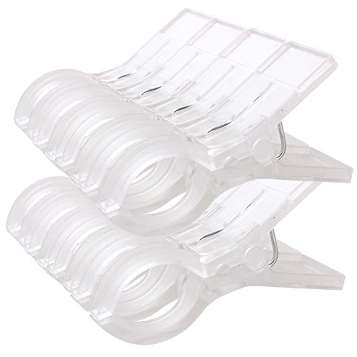 WARMBUY Heavy Duty Clear Plastic Towel Clips - 8 Pack