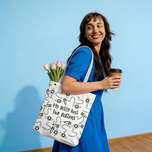 Feeding Tube & Chemo Snacks Canvas Zipper Pouch Makeup Bag