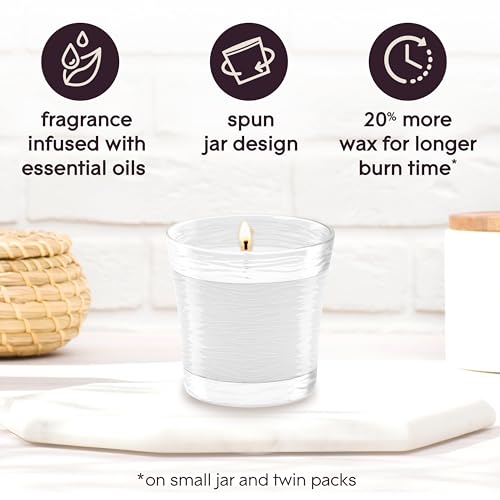 Glade Clean Linen Scented Candle Jar, 4.08 Oz - 2 Count