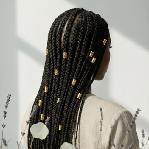 Glamer Gold Hair Jewelry for Braids & Dreadlocks - 120 Pcs Cuffs and Rings