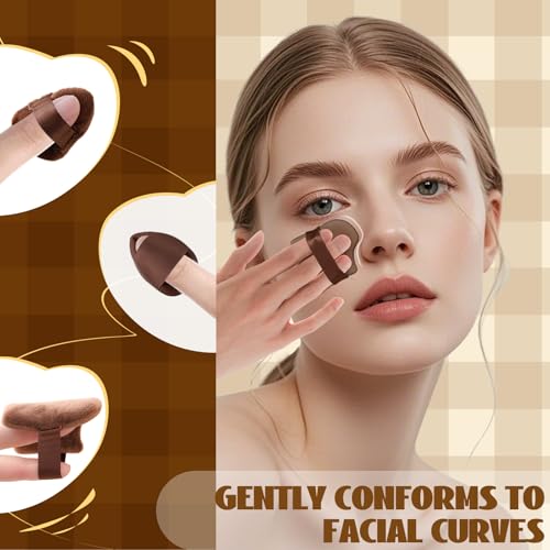 Tayinem 12pcs Makeup Powder Puff Set - Soft Velour & Air Cushion Puffs for Loose Powder
