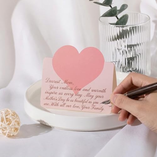 Acrylic Heart Plaque Desk Decor Gift for Mom - 2 PCS