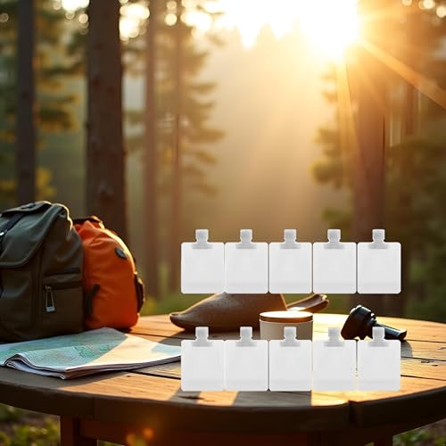 Tnyvm 10-Pack 30ml Travel Squeeze Pouches Leakproof Refillable Containers