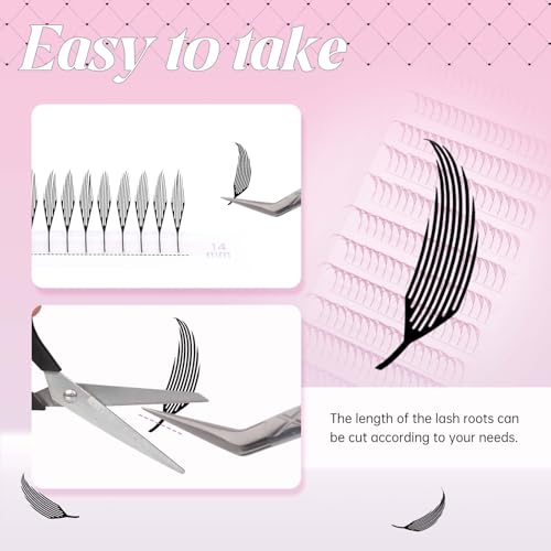 FADLASH Premade Anime Lashes Spire Fans 0.07 C Curl Manga Lash Extensions