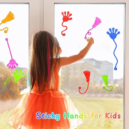30 PCS Sticky Hands Party Favors - Stretchy Classroom Prizes & Goodie Bags