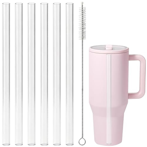 Sipcupmate Replacement Straws for Hydrojug Traveler 40oz, 6-Pack with Brush